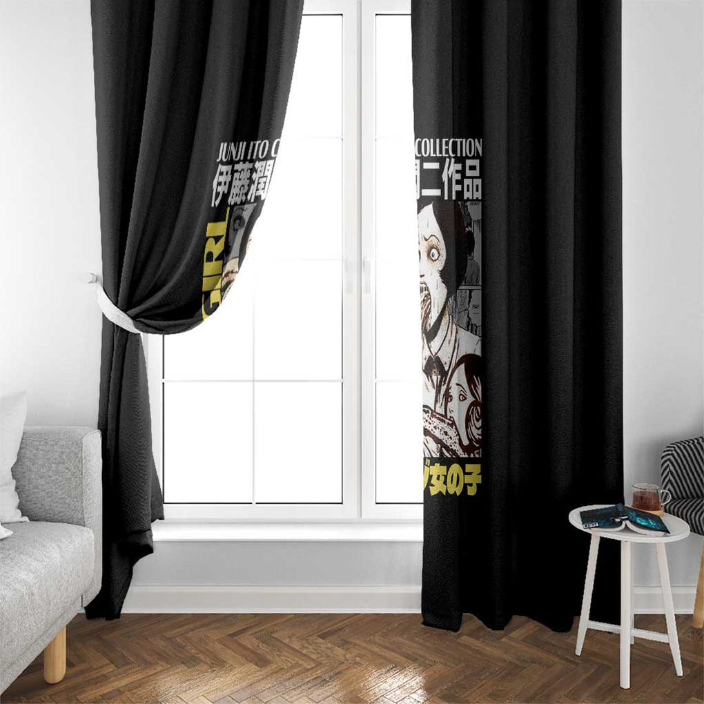 Slug Girl Junji Ito Collection Window Curtain Anime Style