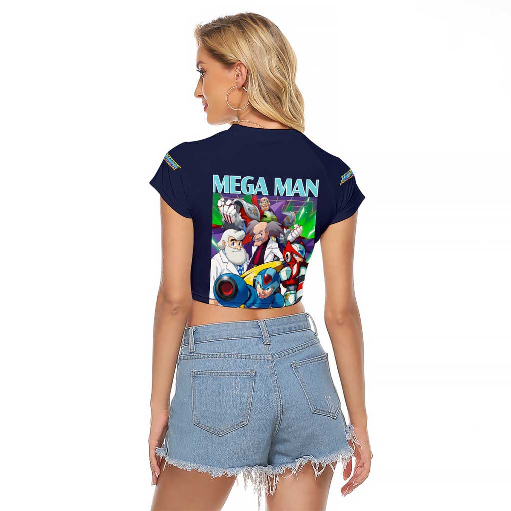 Mega Man Raglan Cropped T Shirt Anime Style