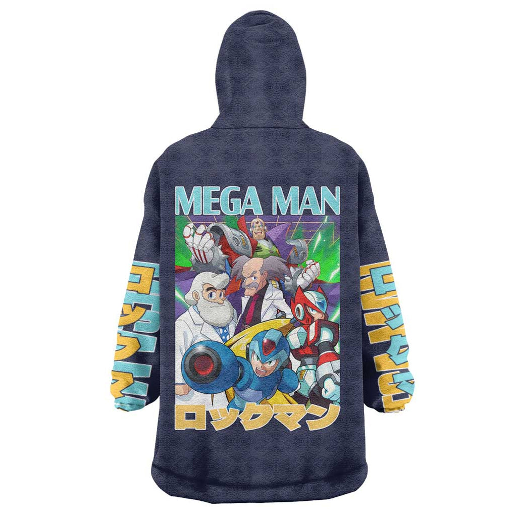 Mega Man Wearable Blanket Hoodie Anime Style