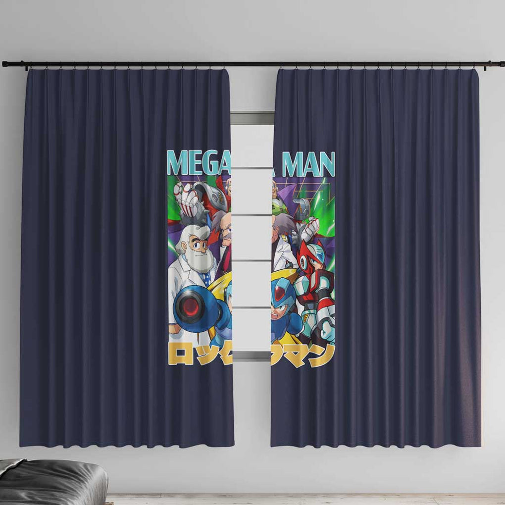 Mega Man Window Curtain Anime Style