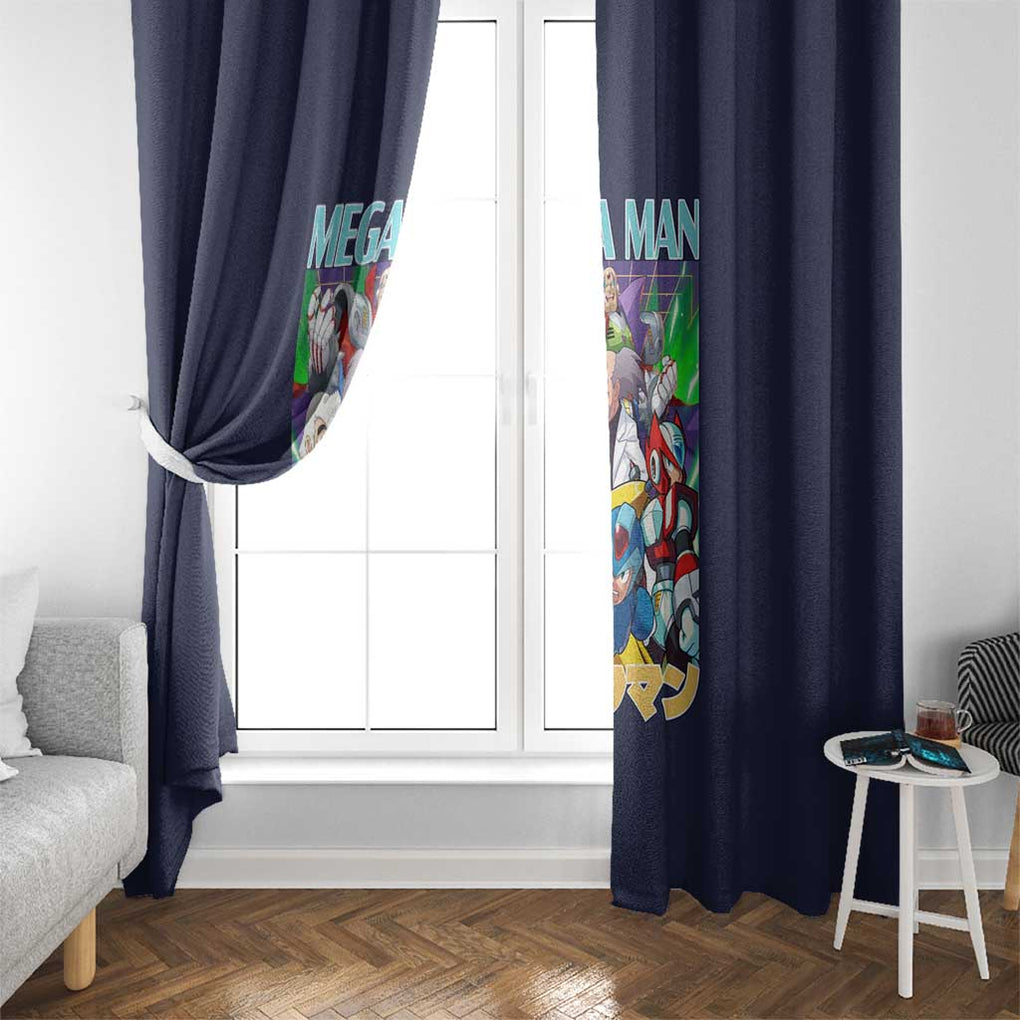 Mega Man Window Curtain Anime Style