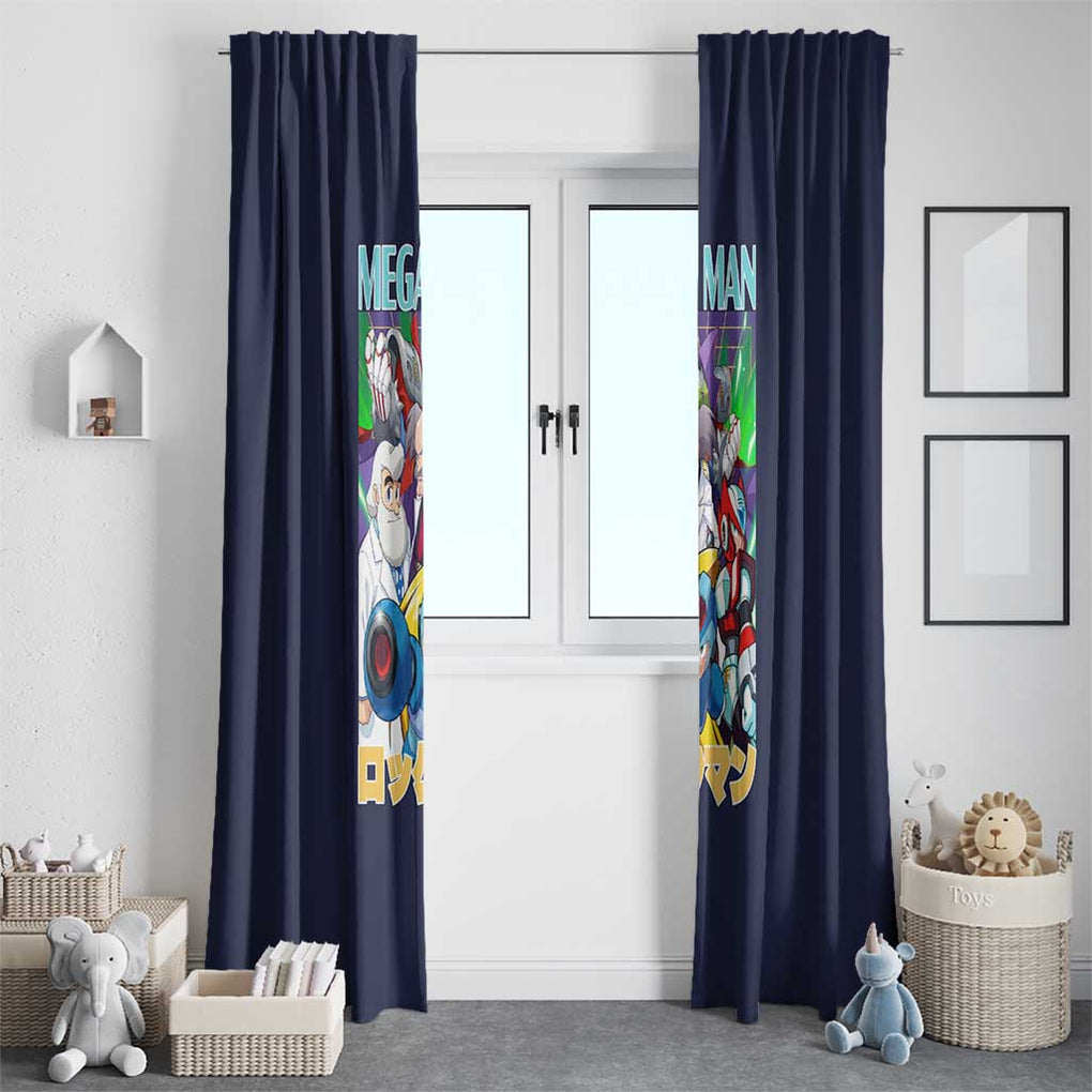 Mega Man Window Curtain Anime Style
