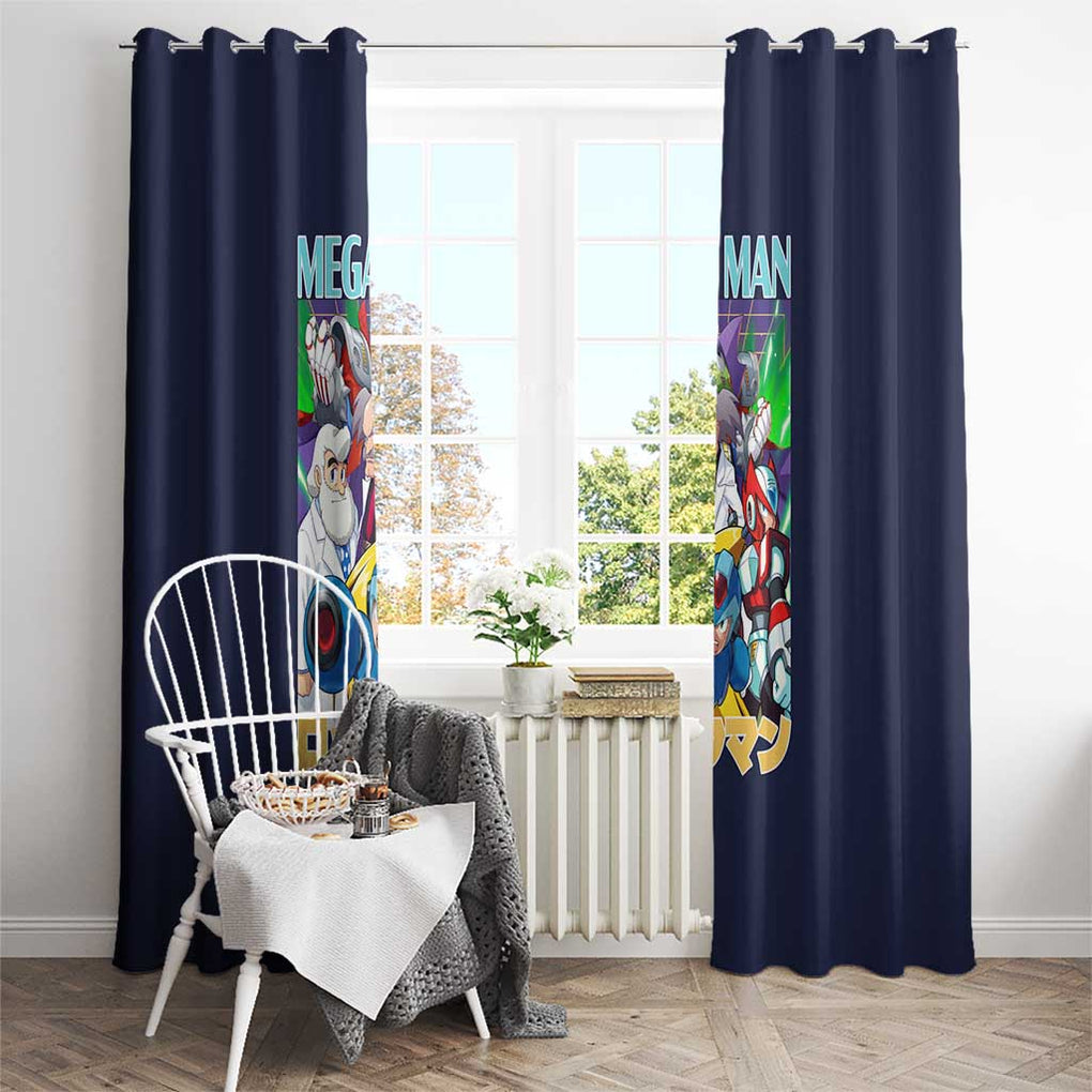 Mega Man Window Curtain Anime Style