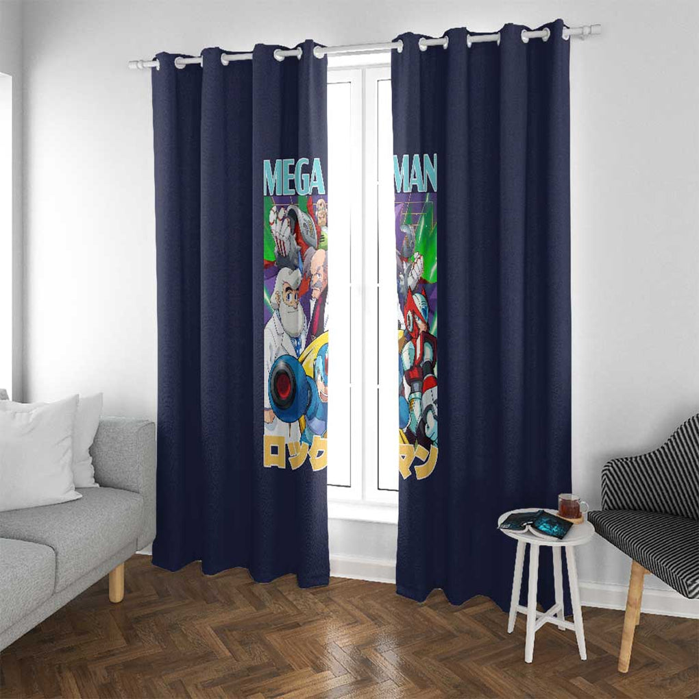 Mega Man Window Curtain Anime Style