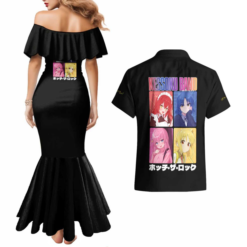 Kessoku Band Bocchi the Rock Couples Matching Mermaid Dress and Hawaiian Shirt Anime Style