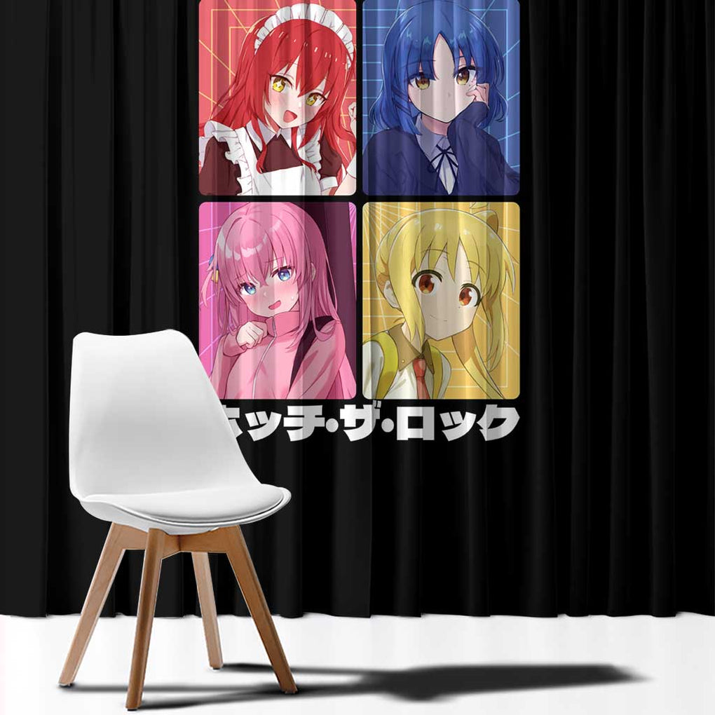 Kessoku Band Bocchi the Rock Window Curtain Anime Style