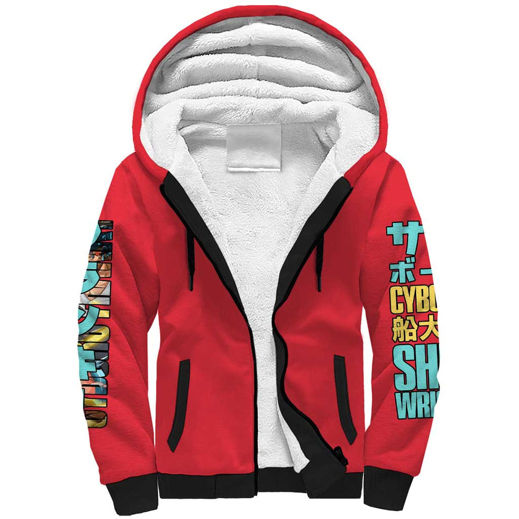 Franky V2 One Piece Sherpa Hoodie Anime Style
