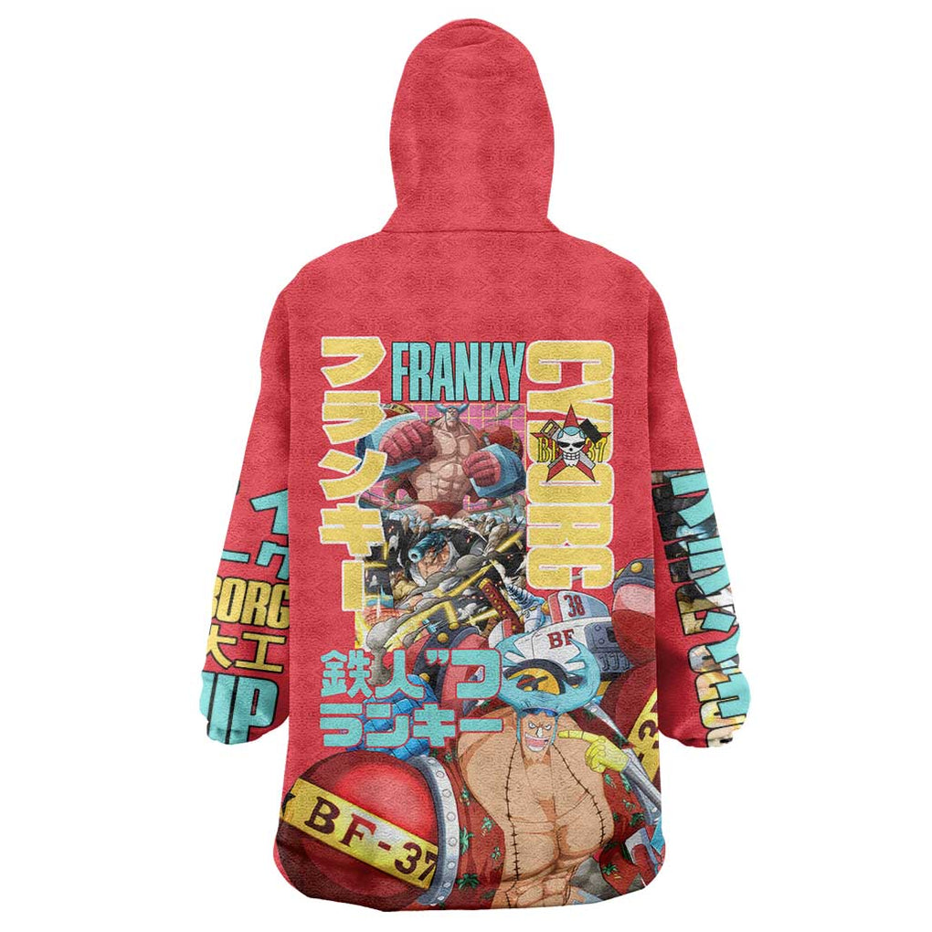 Franky V2 One Piece Wearable Blanket Hoodie Anime Style