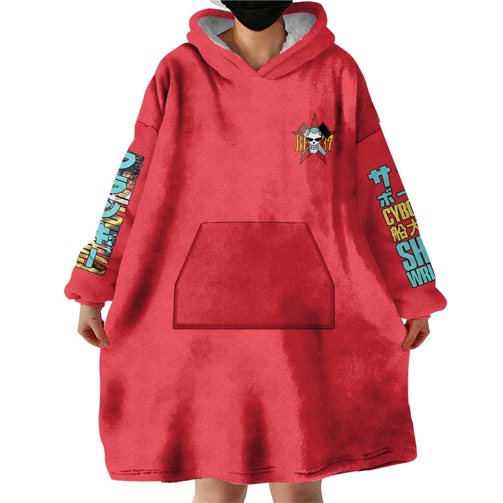 Franky V2 One Piece Wearable Blanket Hoodie Anime Style