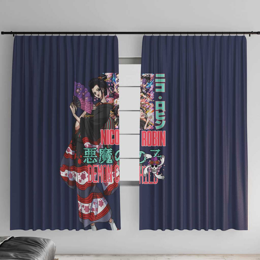 Nico Robin V2 One Piece Window Curtain Anime Style
