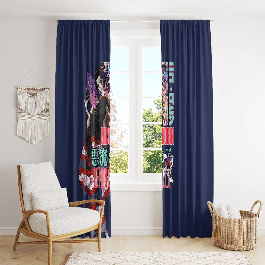 Nico Robin V2 One Piece Window Curtain Anime Style