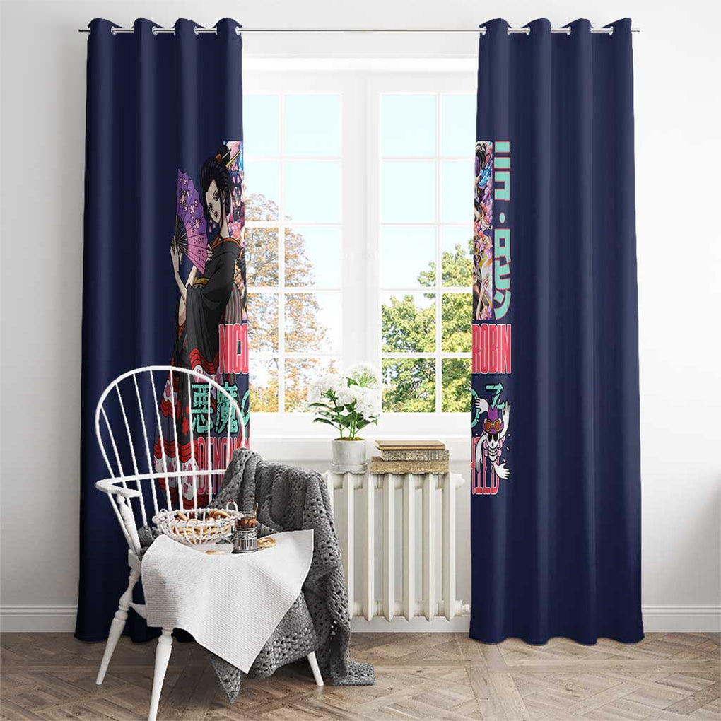 Nico Robin V2 One Piece Window Curtain Anime Style