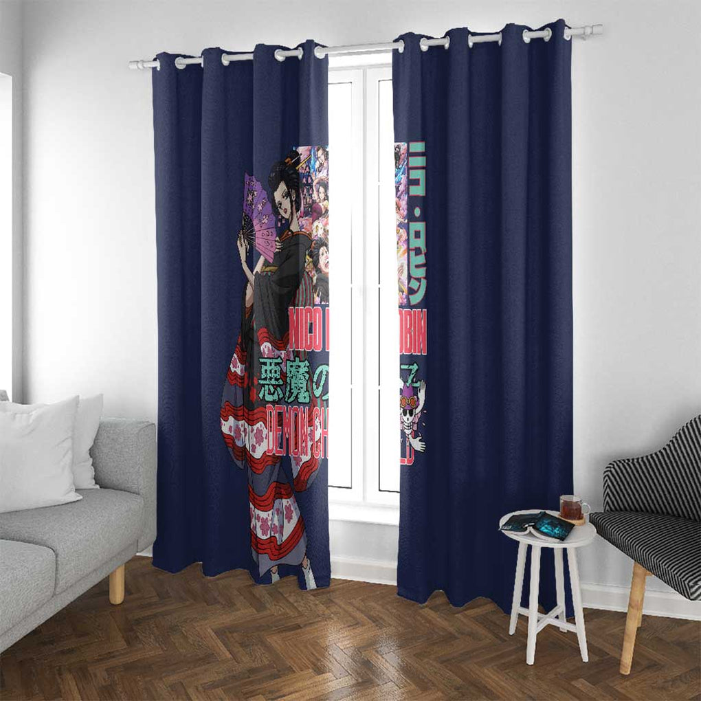 Nico Robin V2 One Piece Window Curtain Anime Style