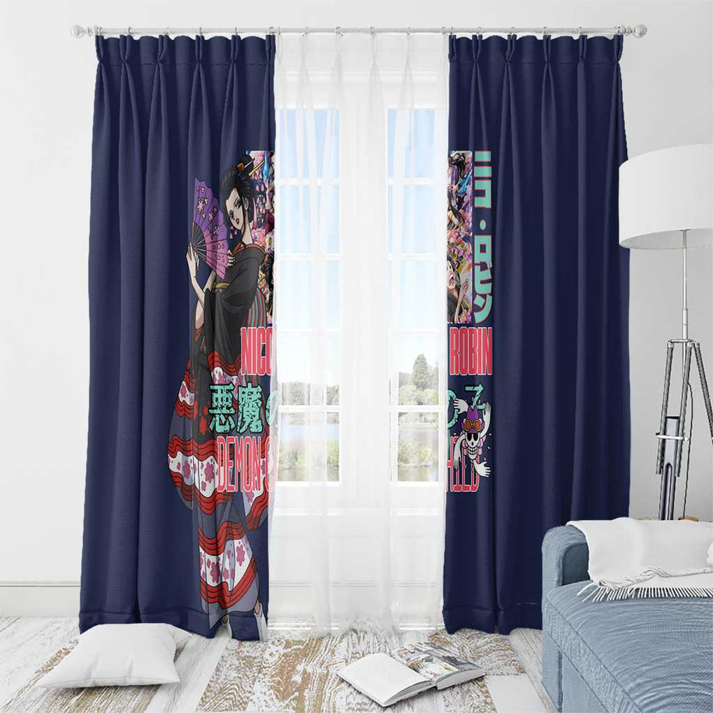 Nico Robin V2 One Piece Window Curtain Anime Style