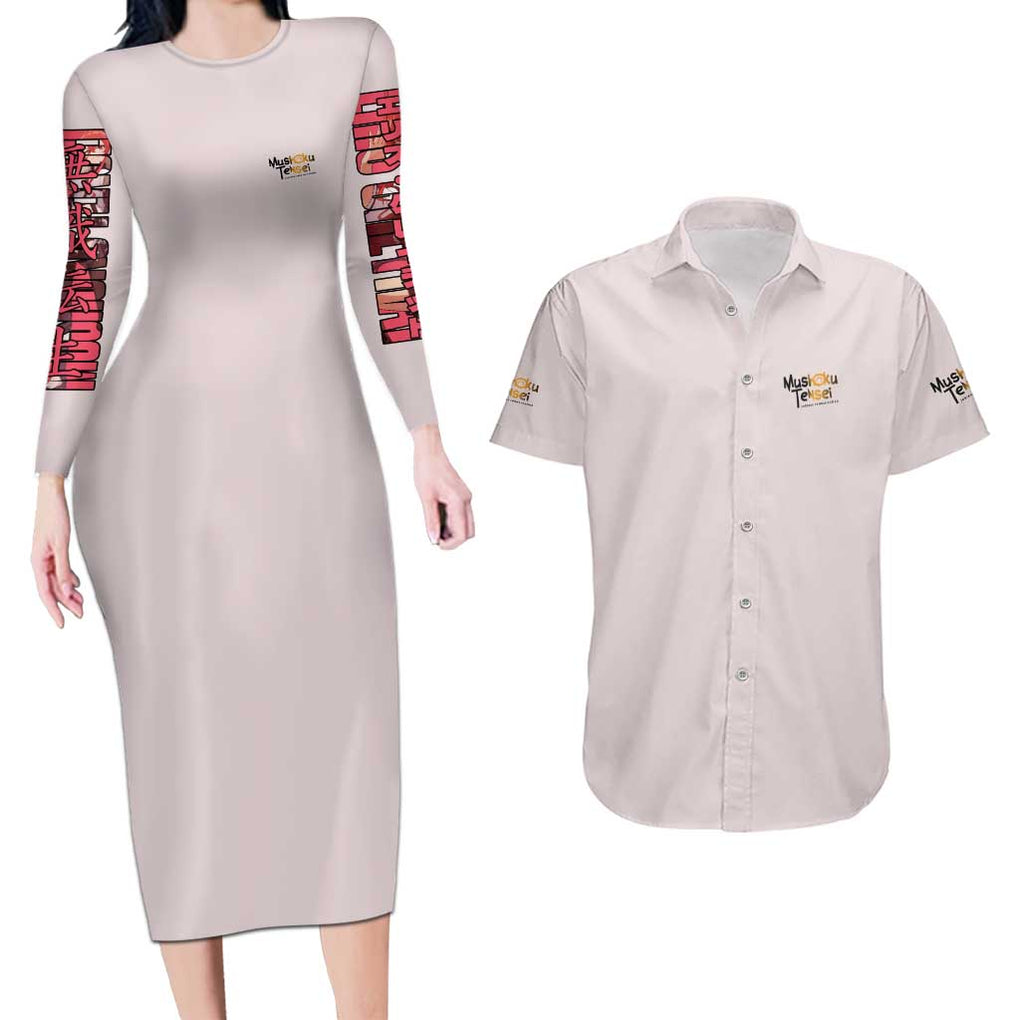 Eris Boreas Greyrat Mushoku Tensei Couples Matching Long Sleeve Bodycon Dress and Hawaiian Shirt Anime Style