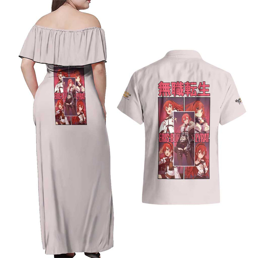 Eris Boreas Greyrat Mushoku Tensei Couples Matching Off Shoulder Maxi Dress and Hawaiian Shirt Anime Style