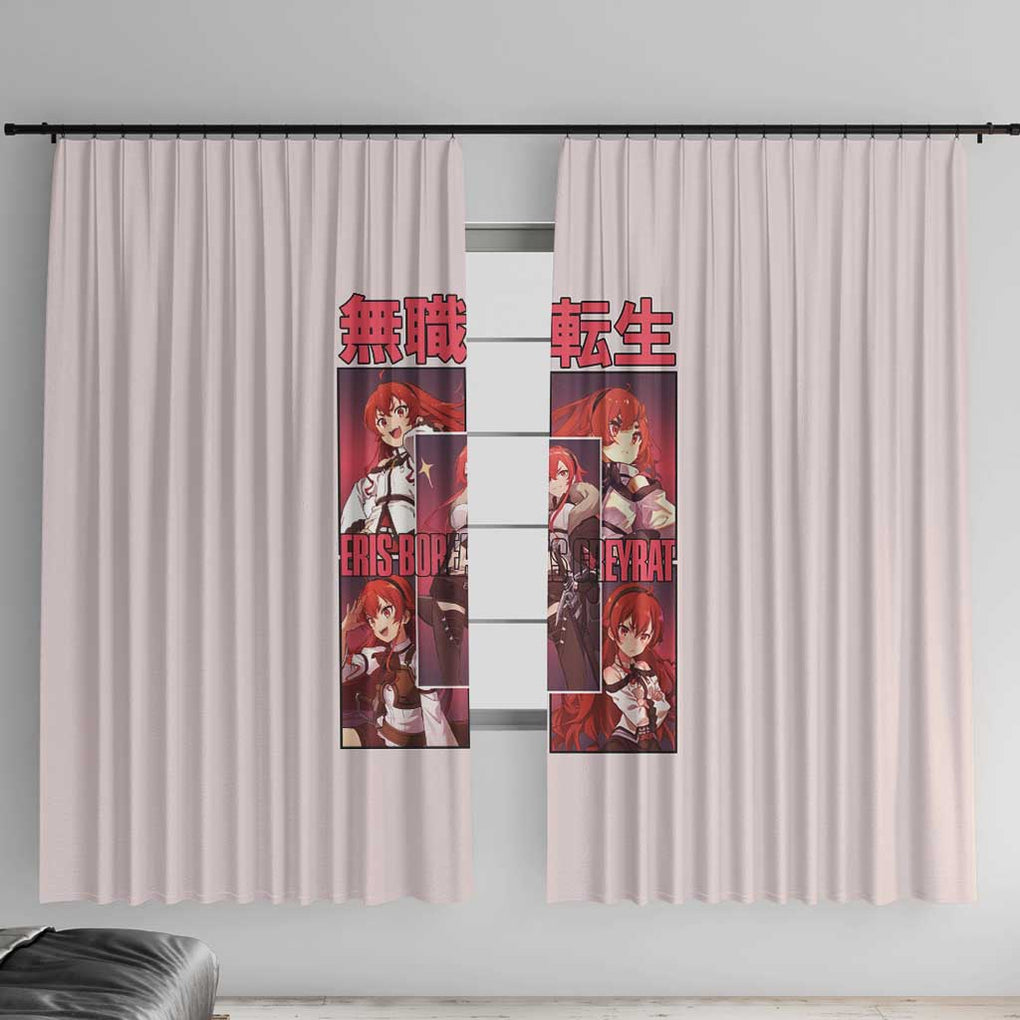 Eris Boreas Greyrat Mushoku Tensei Window Curtain Anime Style