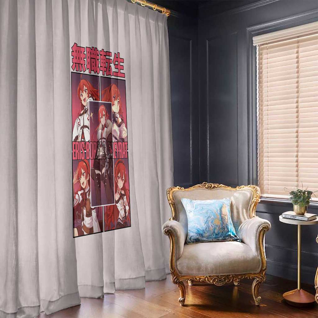 Eris Boreas Greyrat Mushoku Tensei Window Curtain Anime Style