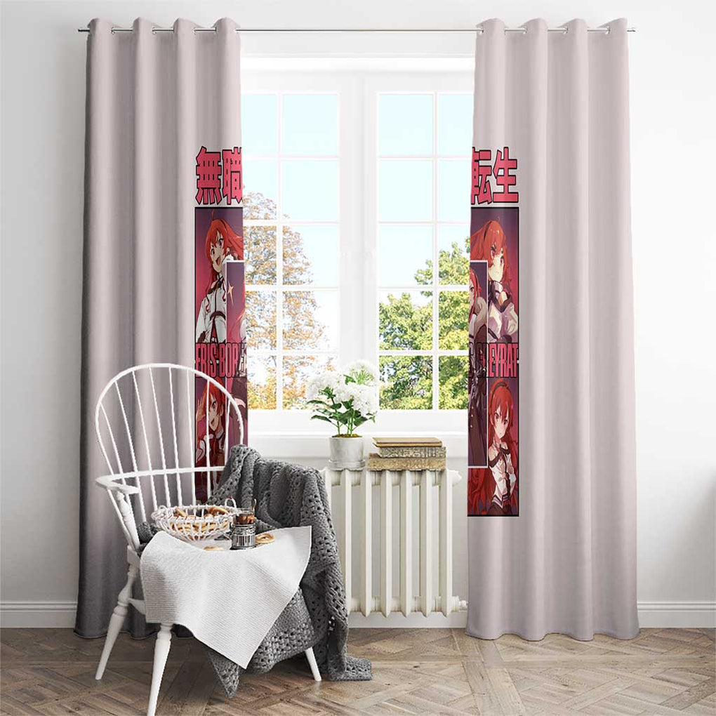 Eris Boreas Greyrat Mushoku Tensei Window Curtain Anime Style