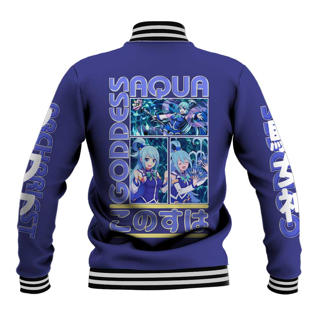 Aqua Konosuba Streetwear Baseball Jacket Anime Style - The Mazicc