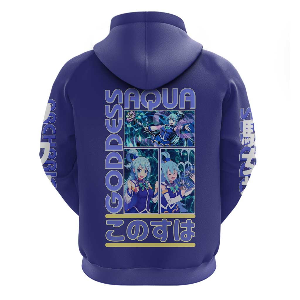 Aqua Konosuba Streetwear Hoodie Anime Style - The Mazicc