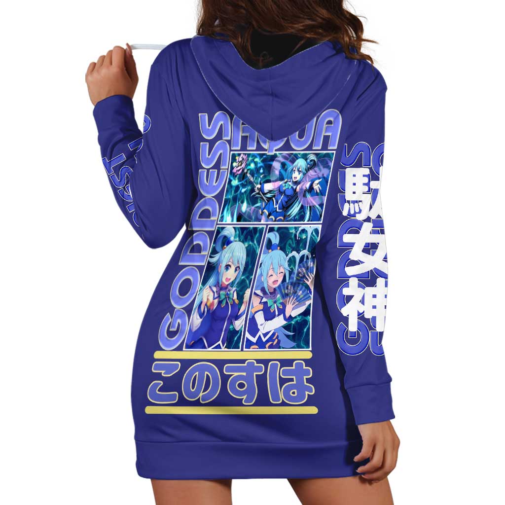 Aqua Konosuba Streetwear Hoodie Dress Anime Style - The Mazicc