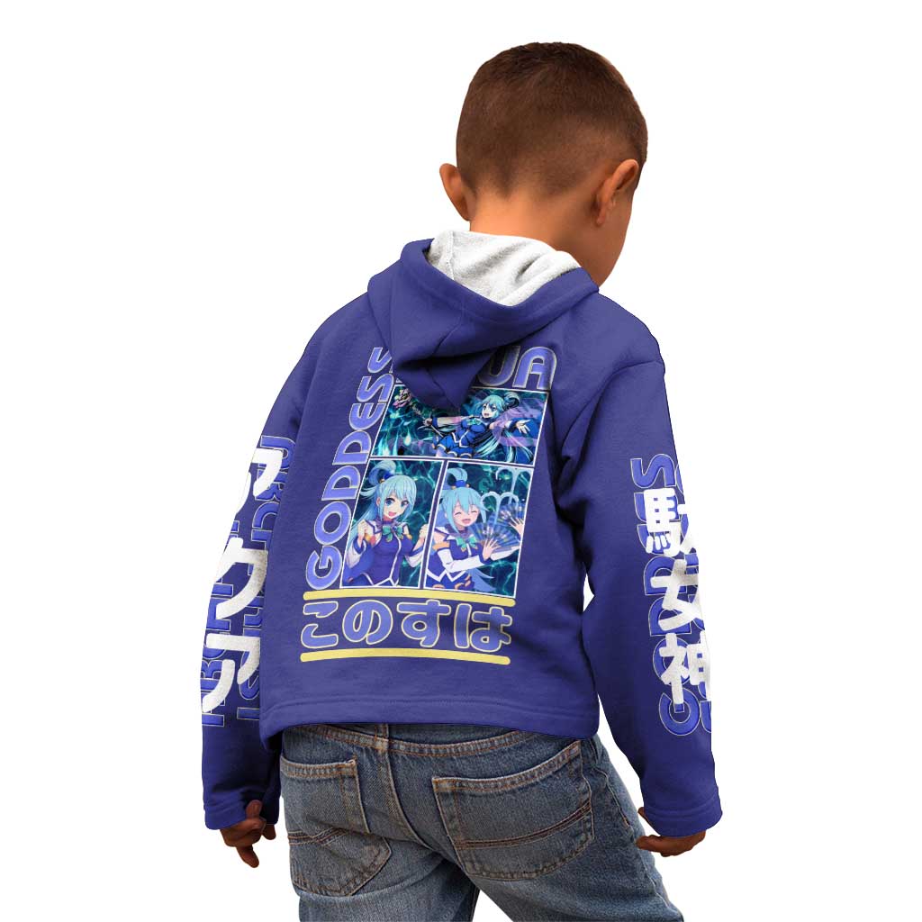 Aqua Konosuba Streetwear Kid Hoodie Anime Style - The Mazicc