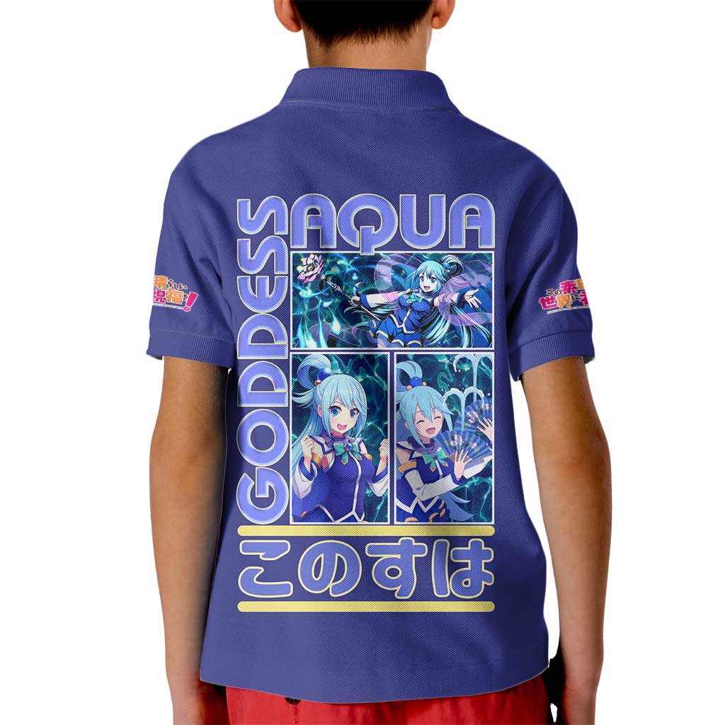 Aqua Konosuba Streetwear Kid Polo Shirt Anime Style - The Mazicc