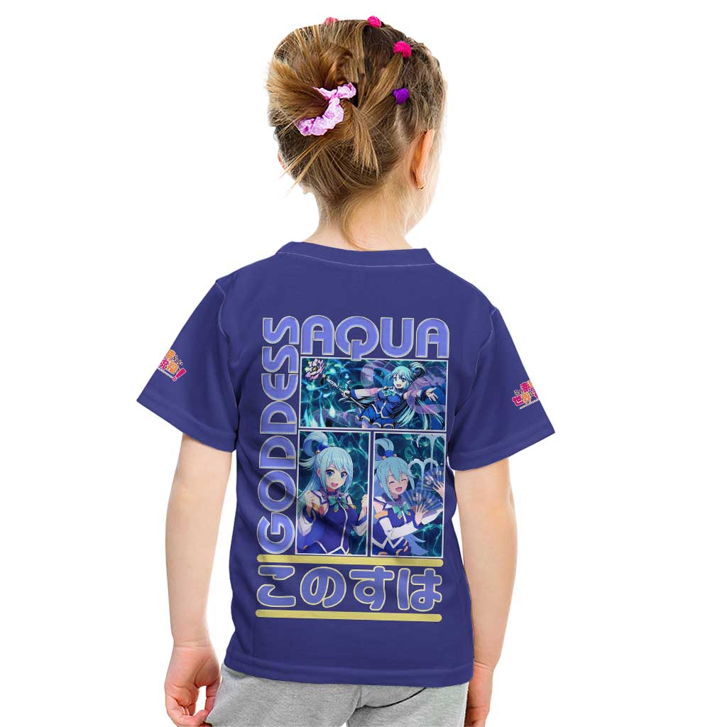 Aqua Konosuba Streetwear Kid T Shirt Anime Style - The Mazicc