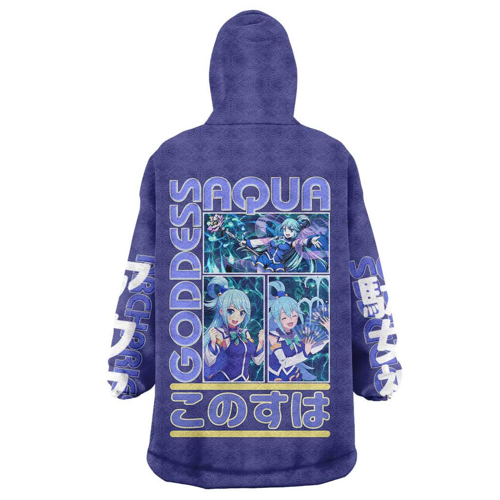 Aqua Konosuba Streetwear Wearable Blanket Hoodie Anime Style - The Mazicc
