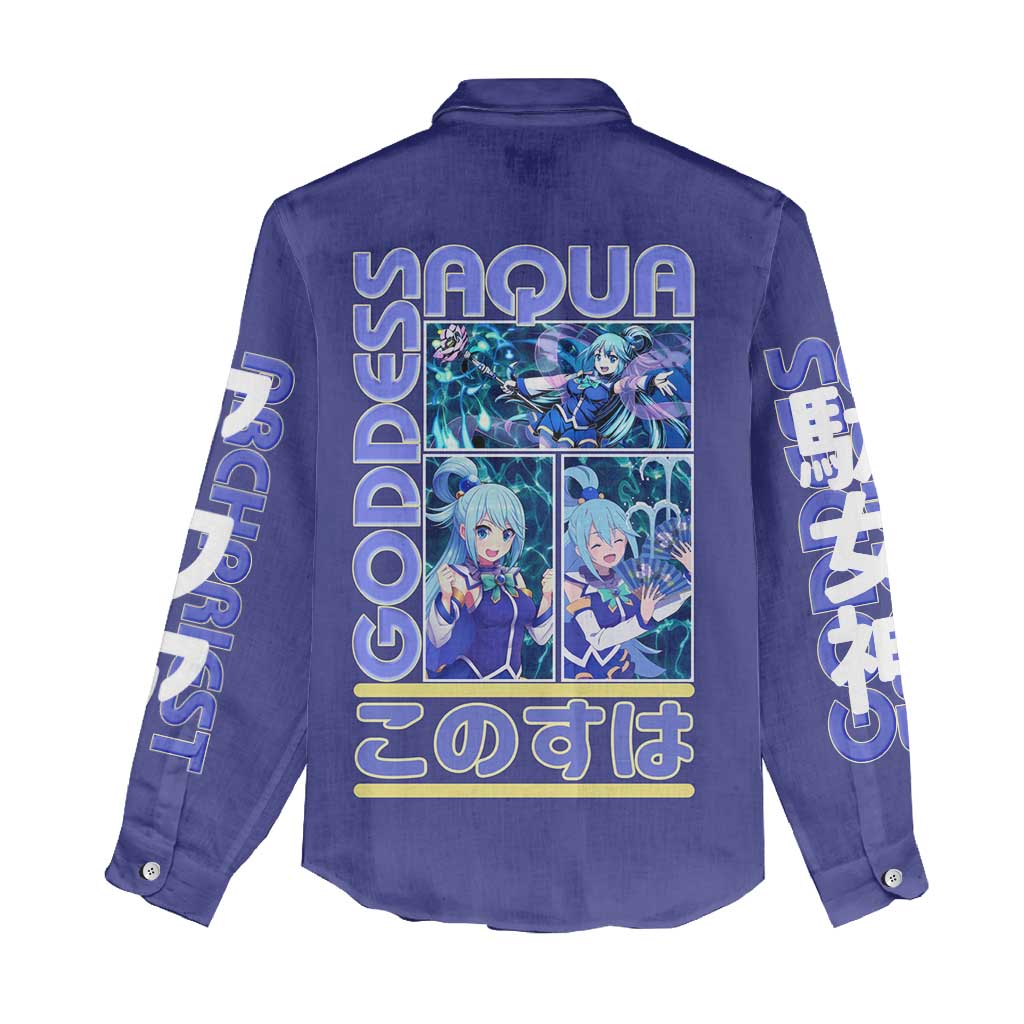 Aqua Konosuba Streetwear Women Casual Shirt Anime Style - The Mazicc