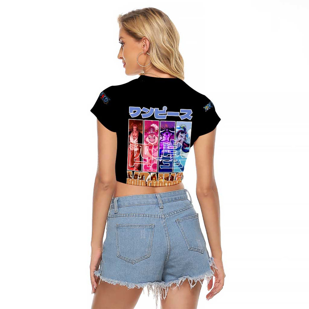 Old Generation Yonko One Piece Raglan Cropped T Shirt Anime Style