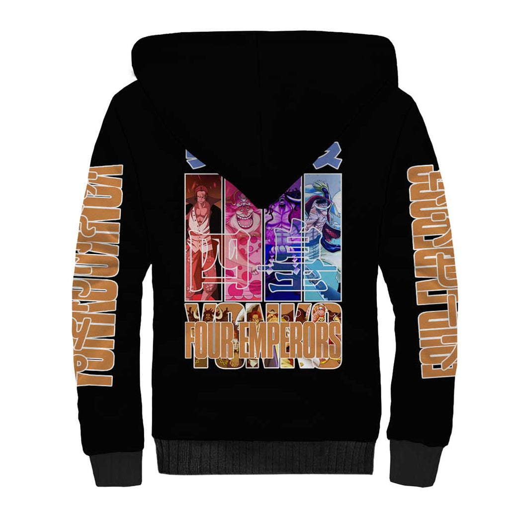 Old Generation Yonko One Piece Sherpa Hoodie Anime Style