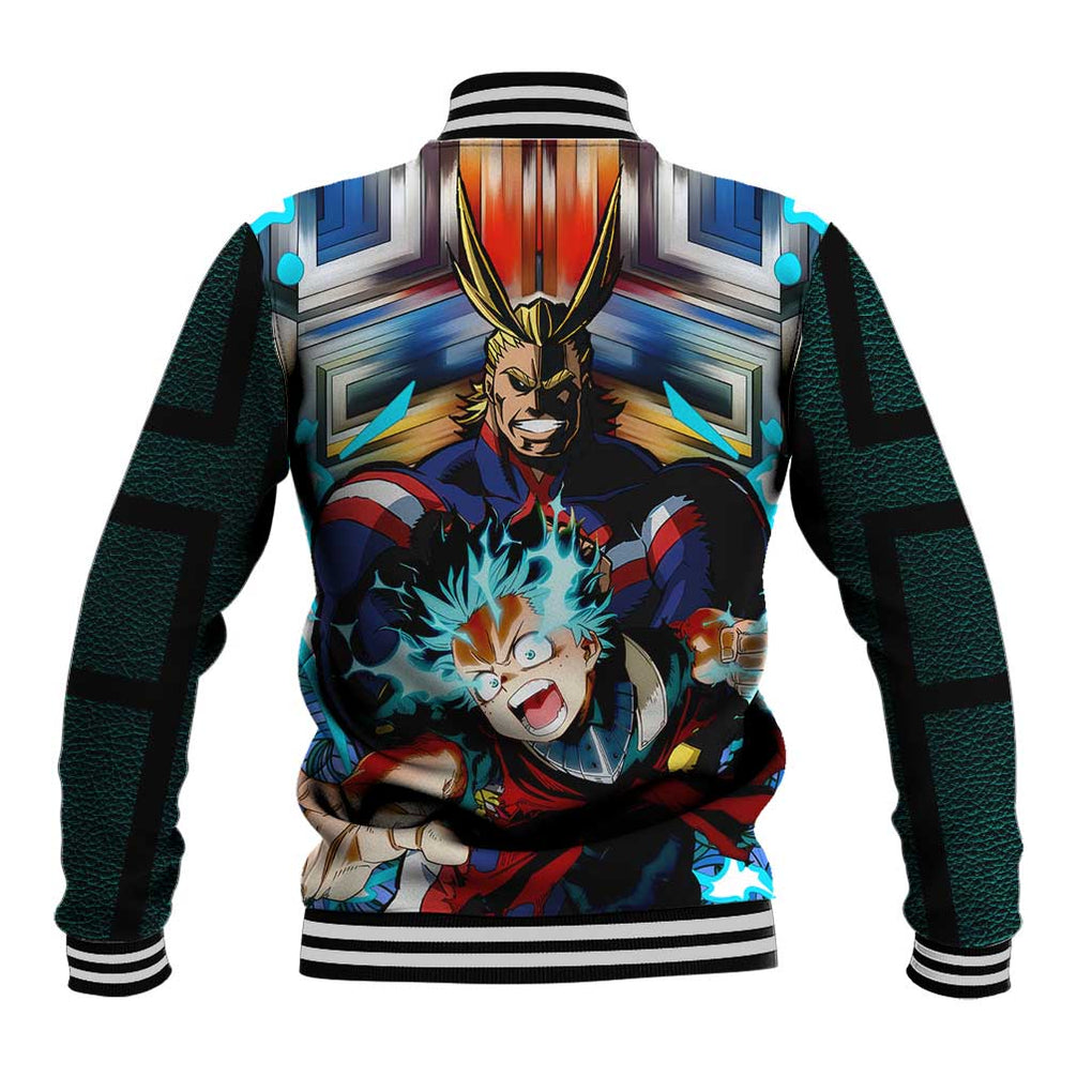 Trippy Deku x All Might My Hero Academia Baseball Jacket Trippy Style