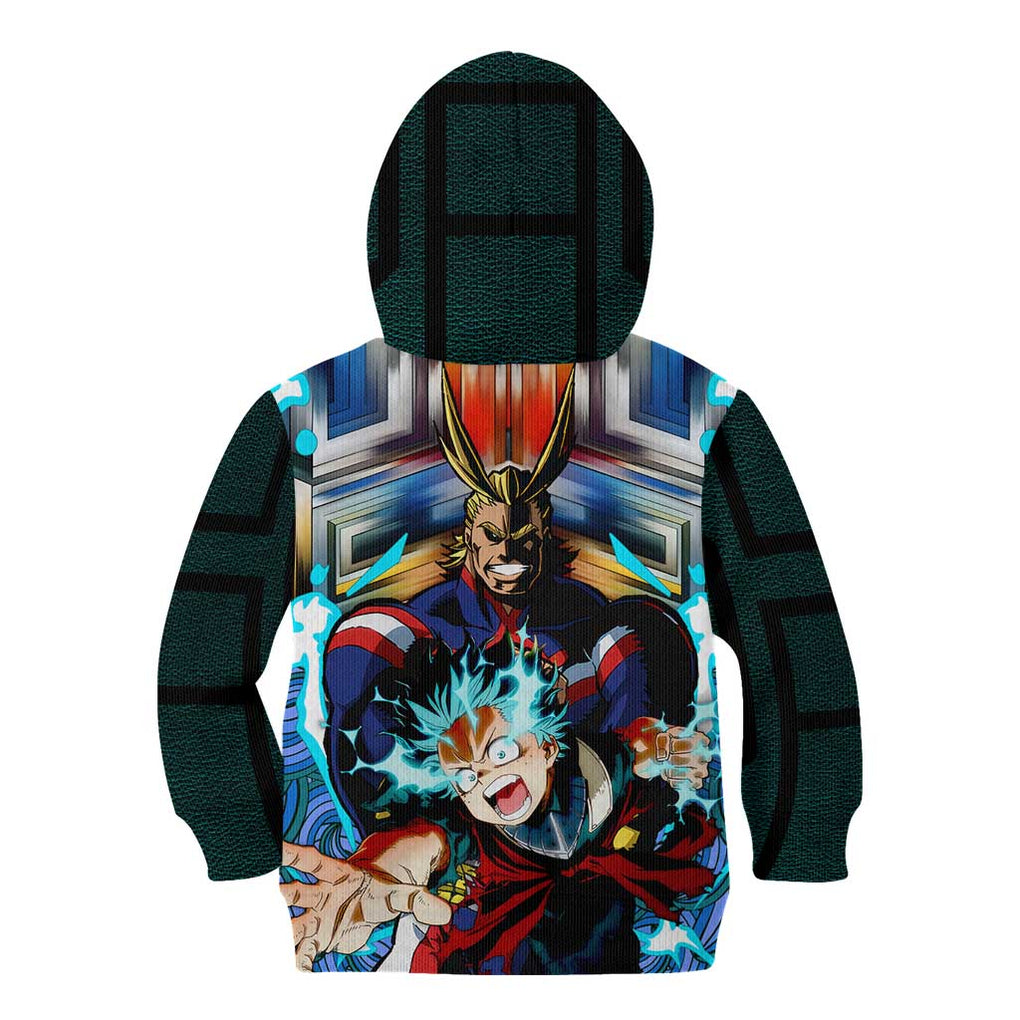Trippy Deku x All Might My Hero Academia Kid Hoodie Trippy Style