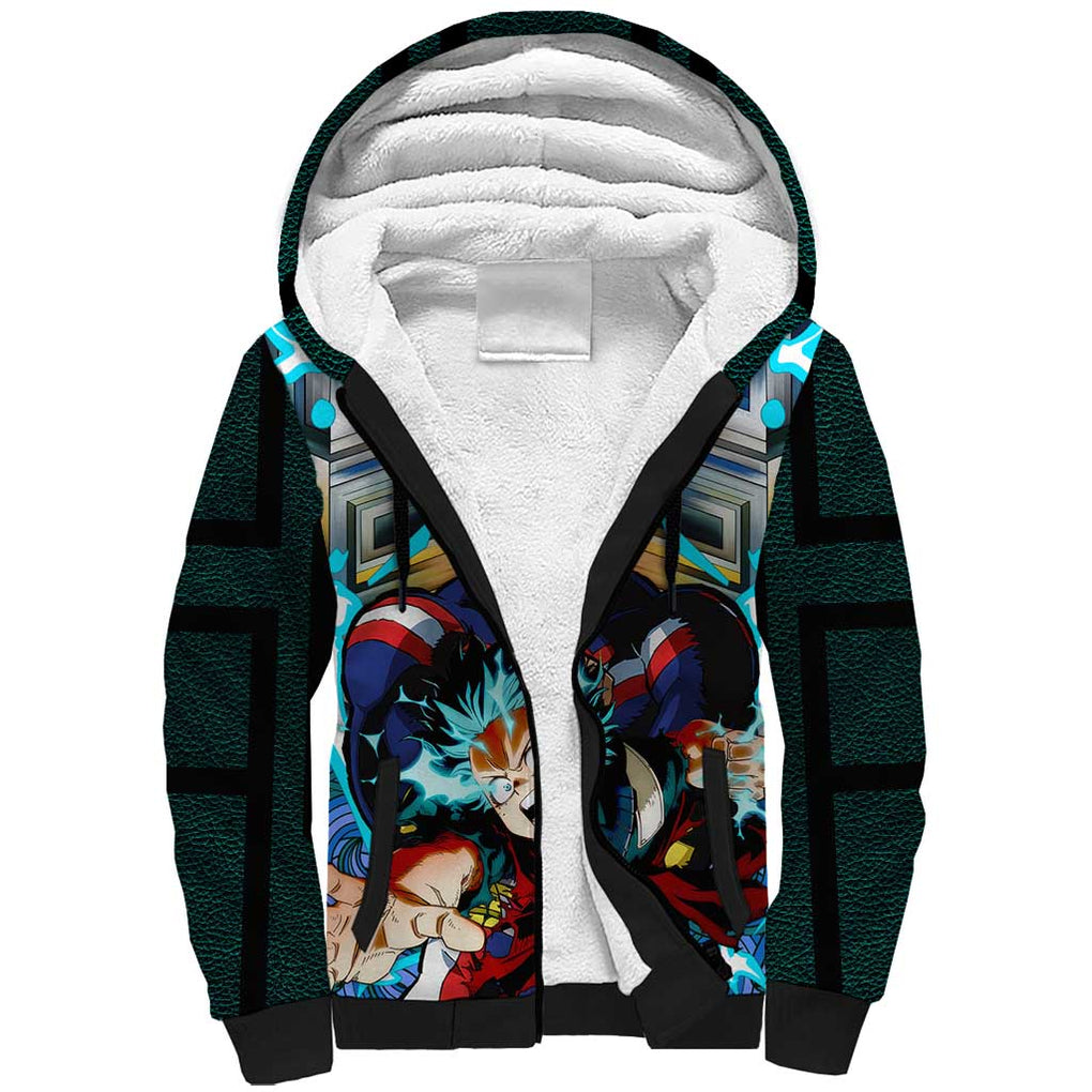 Trippy Deku x All Might My Hero Academia Sherpa Hoodie Trippy Style
