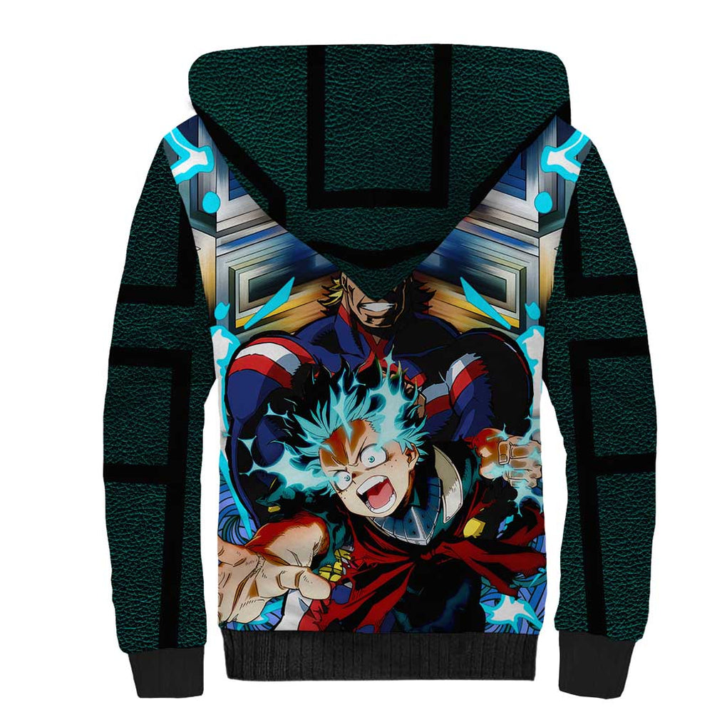 Trippy Deku x All Might My Hero Academia Sherpa Hoodie Trippy Style
