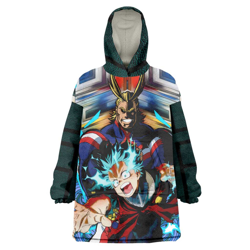 Trippy Deku x All Might My Hero Academia Wearable Blanket Hoodie Trippy Style