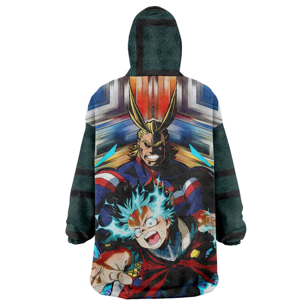 Trippy Deku x All Might My Hero Academia Wearable Blanket Hoodie Trippy Style