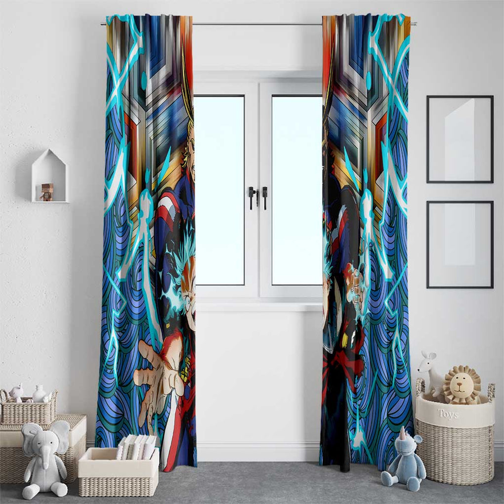 Trippy Deku x All Might My Hero Academia Window Curtain Trippy Style