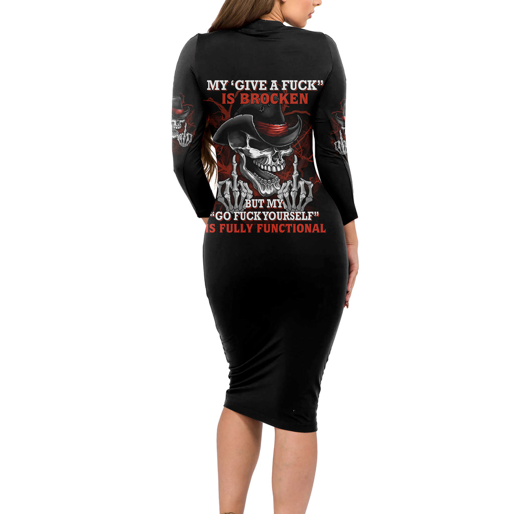 my-give-a-f-is-broken-long-sleeve-bodycon-dress