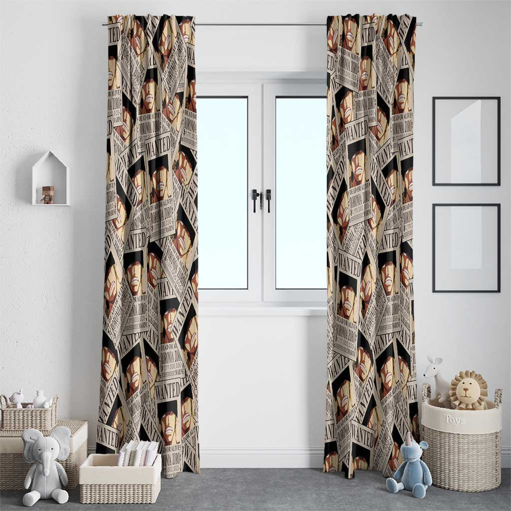 Roronoa Zoro Wanted - One Piece Window Curtain Anime Style