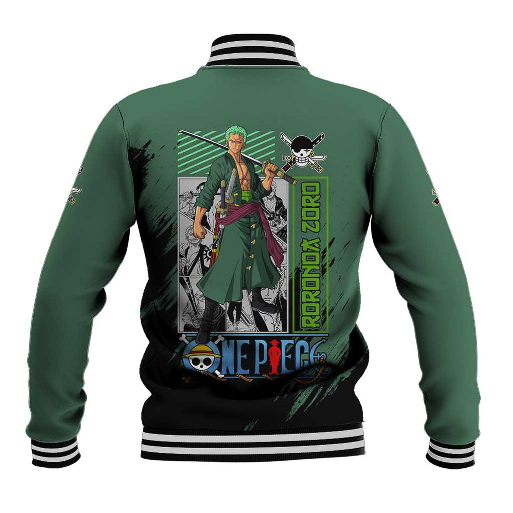 Roronoa Zoro Mix Manga - One Piece Baseball Jacket Anime Style