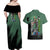 Roronoa Zoro Mix Manga - One Piece Couples Matching Off Shoulder Maxi Dress and Hawaiian Shirt Anime Style