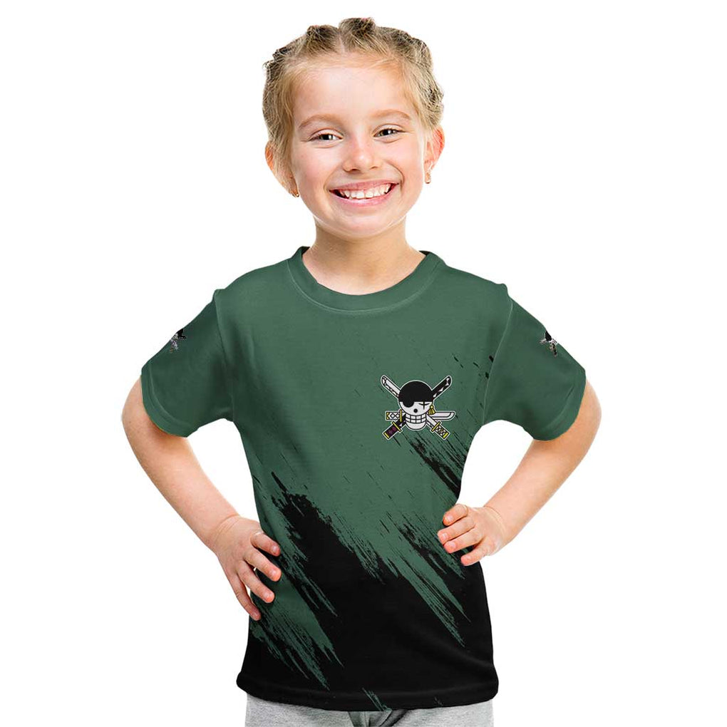Roronoa Zoro Mix Manga - One Piece Kid T Shirt Anime Style