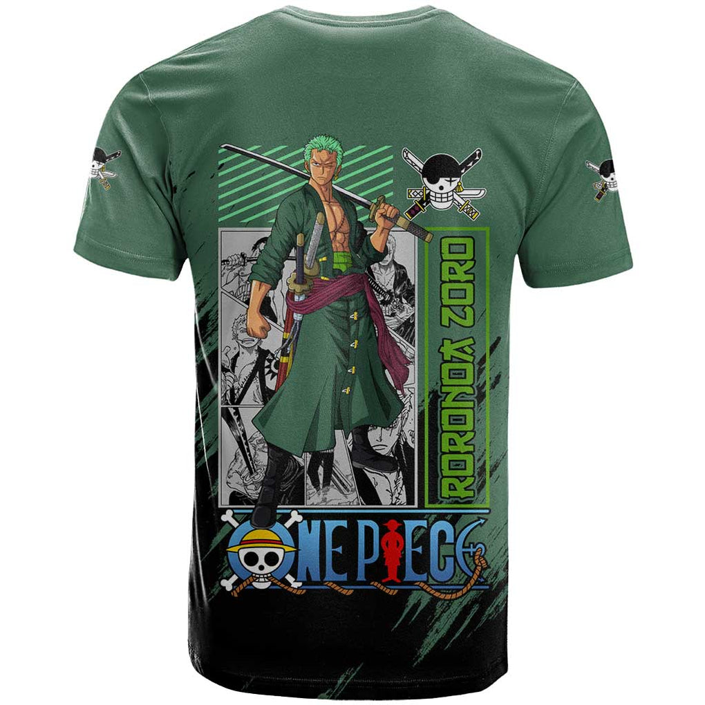 Roronoa Zoro Mix Manga - One Piece T Shirt Anime Style