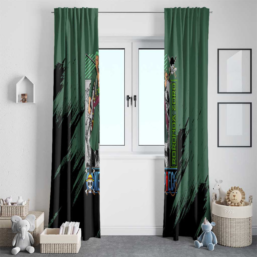 Roronoa Zoro Mix Manga - One Piece Window Curtain Anime Style
