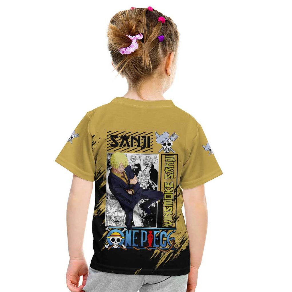 Sanji Mix Manga - One Piece Kid T Shirt Anime Style