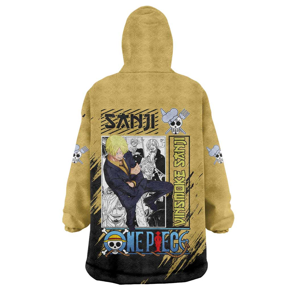 Sanji Mix Manga - One Piece Wearable Blanket Hoodie Anime Style