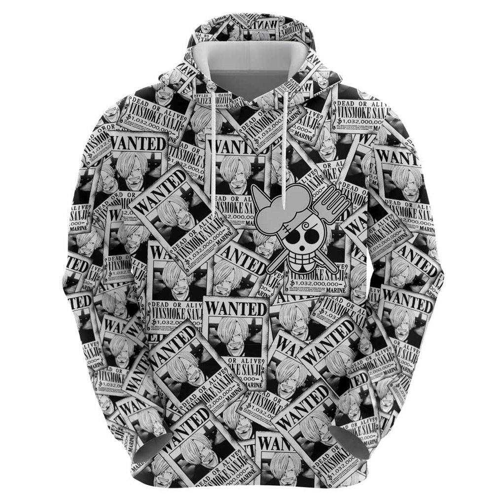 Sanji Wanted - One Piece Hoodie Anime Style